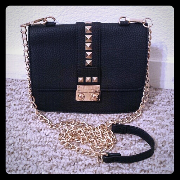 BCBG Handbags - BCBG Studded Caviar Crossbody Purse